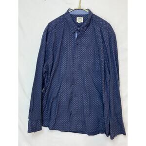 WRK Men's XL Blue Long Sleeve Collared Button Front Casual Work Shirt Everyday